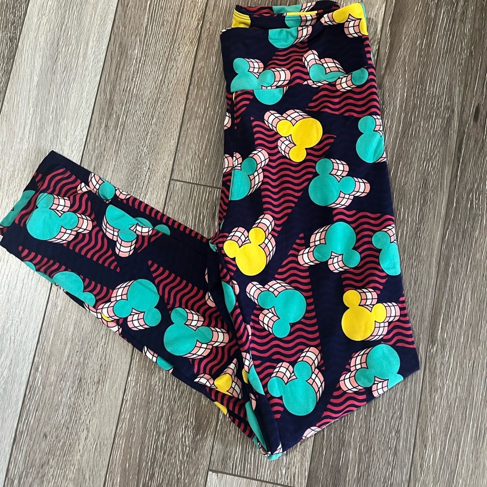 Lularoe OS Mickey Leggings- excellent condition